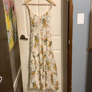 Flower tiered maxi dress
